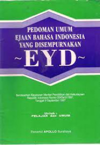 Image of Pedoman Umum Ejaan Bahasa Indonesia yang disempurnakan - EYD-